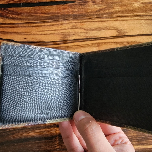 Prada Saffiano Camo Money Clip Card Holder Wallet - Picture 14 of 16